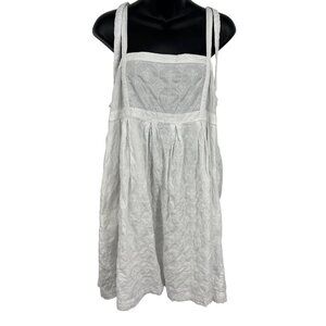 Old Navy Womens Size Large Petite PL LP White Embroidered Sundress Eyelet NWT Ne